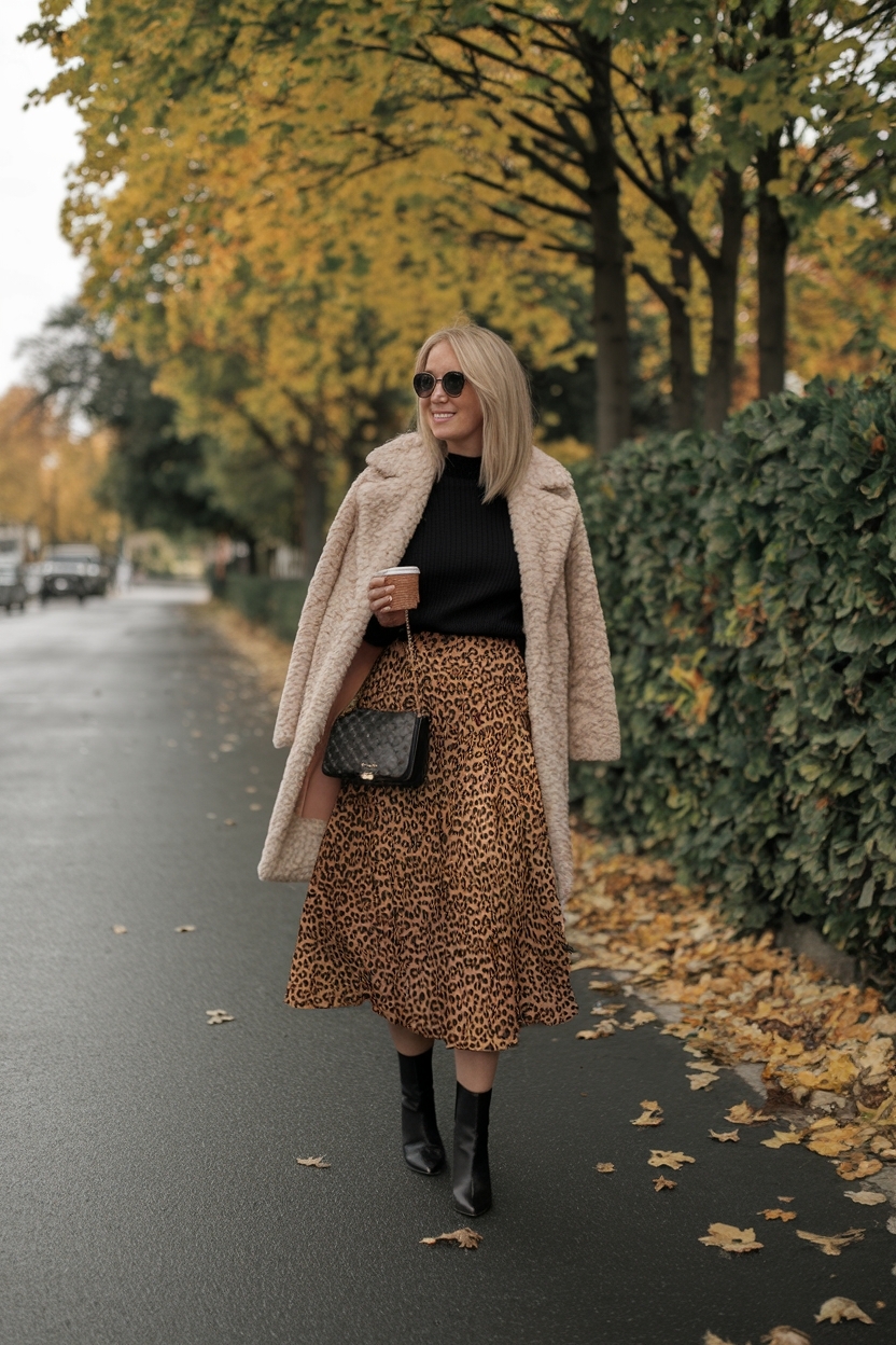 Cheetah Print Skirt Outfit Fall: Style Tips and Tricks outfit idea