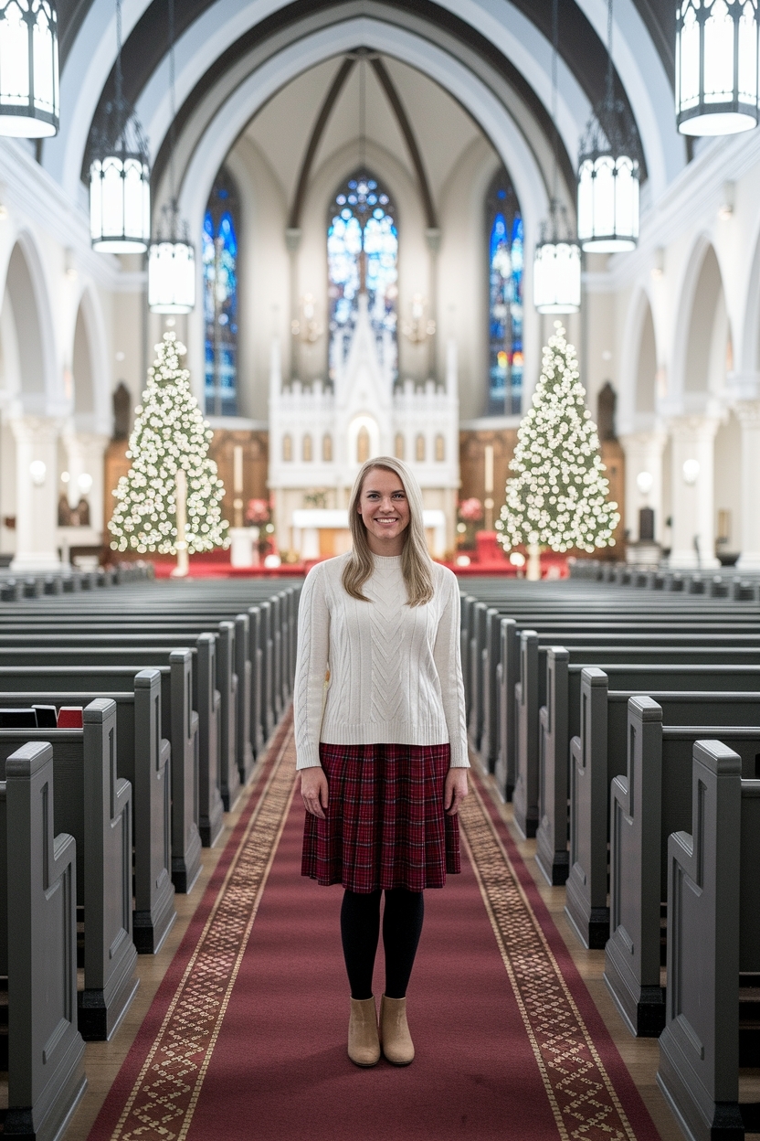 Festive Church Outfit Ideas for Christmas Celebrations outfit idea