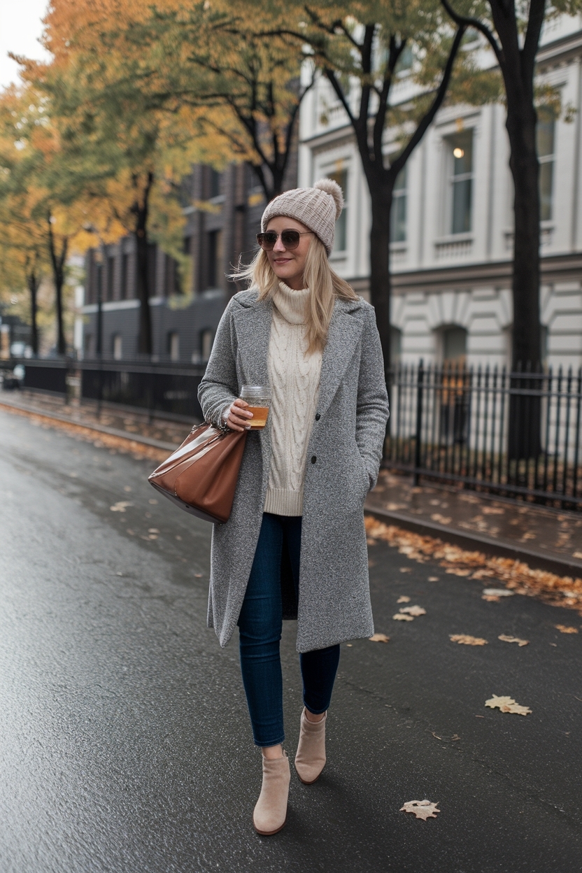 Stylish Cold Fall Weather Outfits to Keep You Warm outfit idea