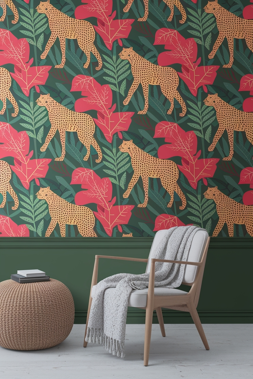 Embrace Autumn: Stylish Fall Cheetah Print Wallpaper Ideas