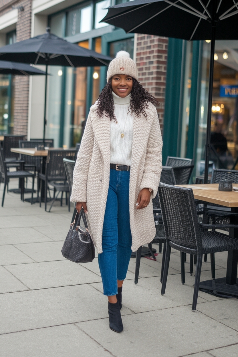Winter Brunch Outfit Black Women: Elegant and Warm Styles outfit idea