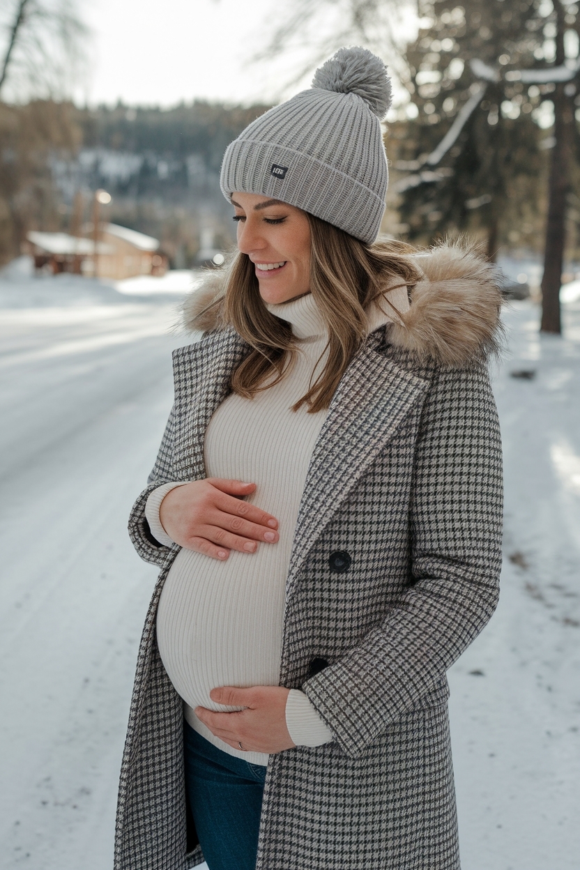 Winter Pregnancy Outfits Cold Weather: Chic Maternity Style outfit idea