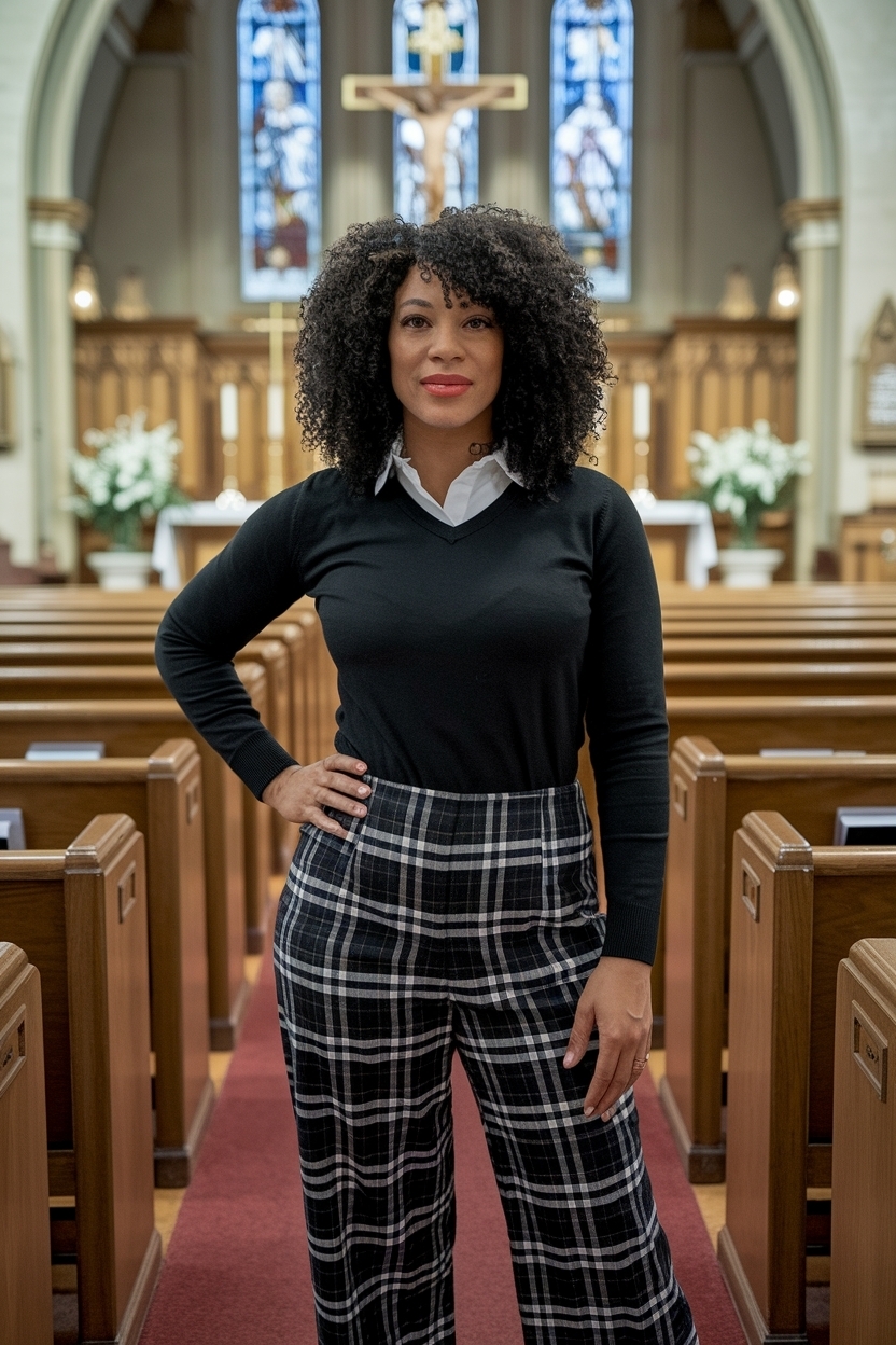 2. Retro Vibes: 80s Church Outfit Black Women Love outfit idea
