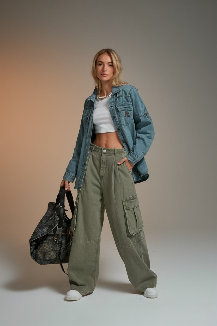 Baggy Cargo Pants Outfit Woman: Fashion Forward Looks outfit idea