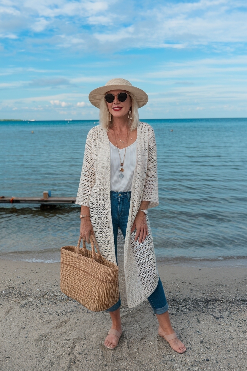 Beach Outfit for Women Over 30: Fashionable Summer Choices outfit idea