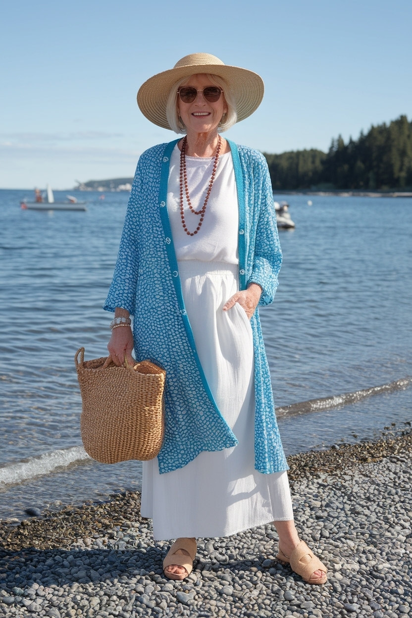 Beach Outfit for Women Over 50: Stylish and Comfortable Looks outfit idea