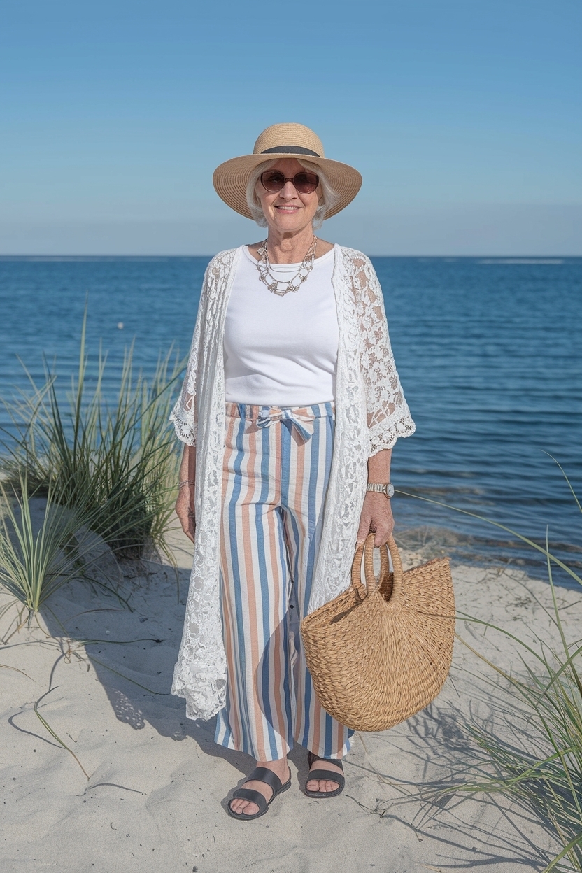 Beach Outfit for Women Over 70: Classy and Practical Styles outfit idea