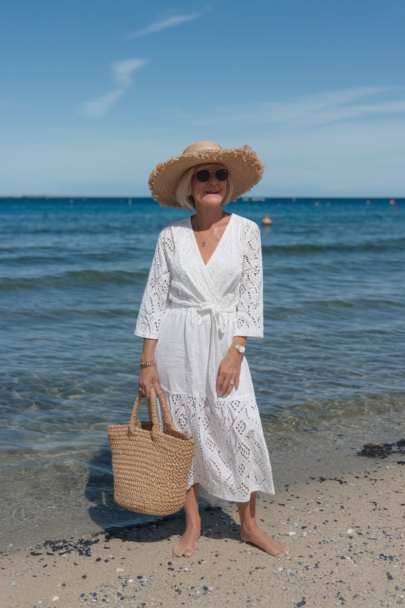 Beach Outfit Women Over 40 Over 50: Perfect Combinations outfit idea