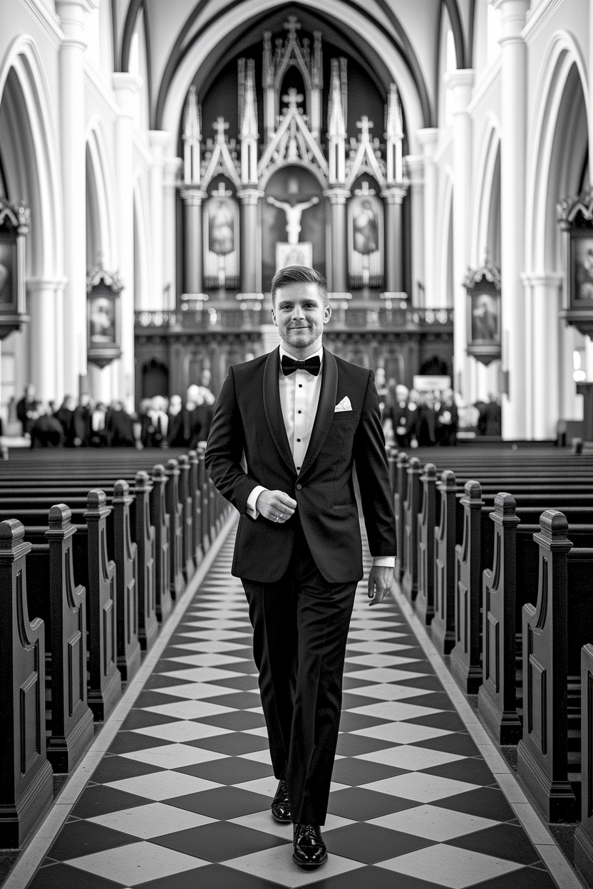 Elegant Black and White Church Outfit for Sunday Best outfit idea