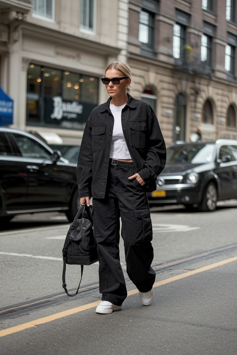 Black Cargo Pants Outfit Baddie: Chic and Comfortable outfit idea