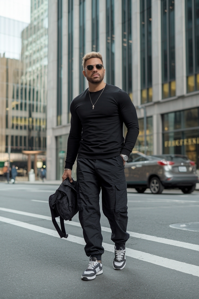 Black Cargo Pants Outfit Men: Classic and Contemporary Styles outfit idea