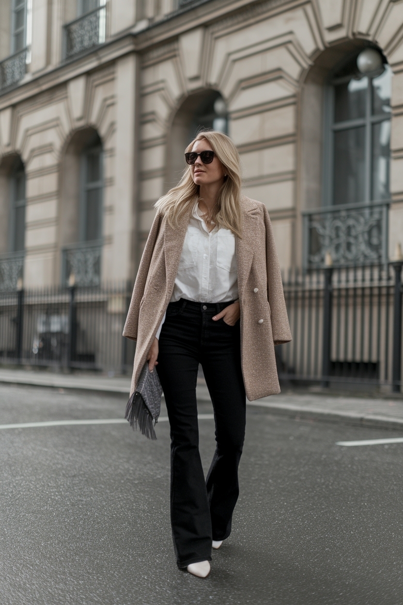 Elevate Your Black Flare Jeans Outfit Casual Style outfit idea