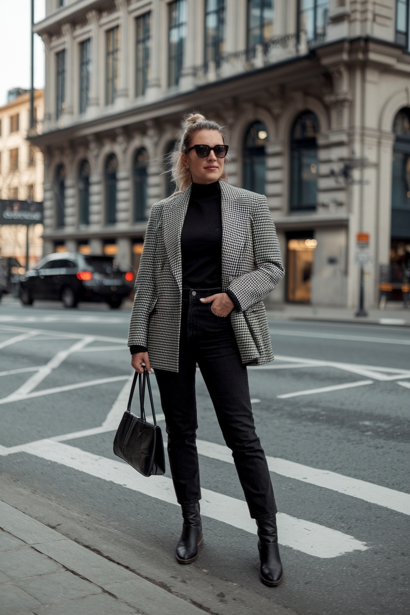 Creating a Chic Black Jeans and Boots Outfit for Fall outfit idea