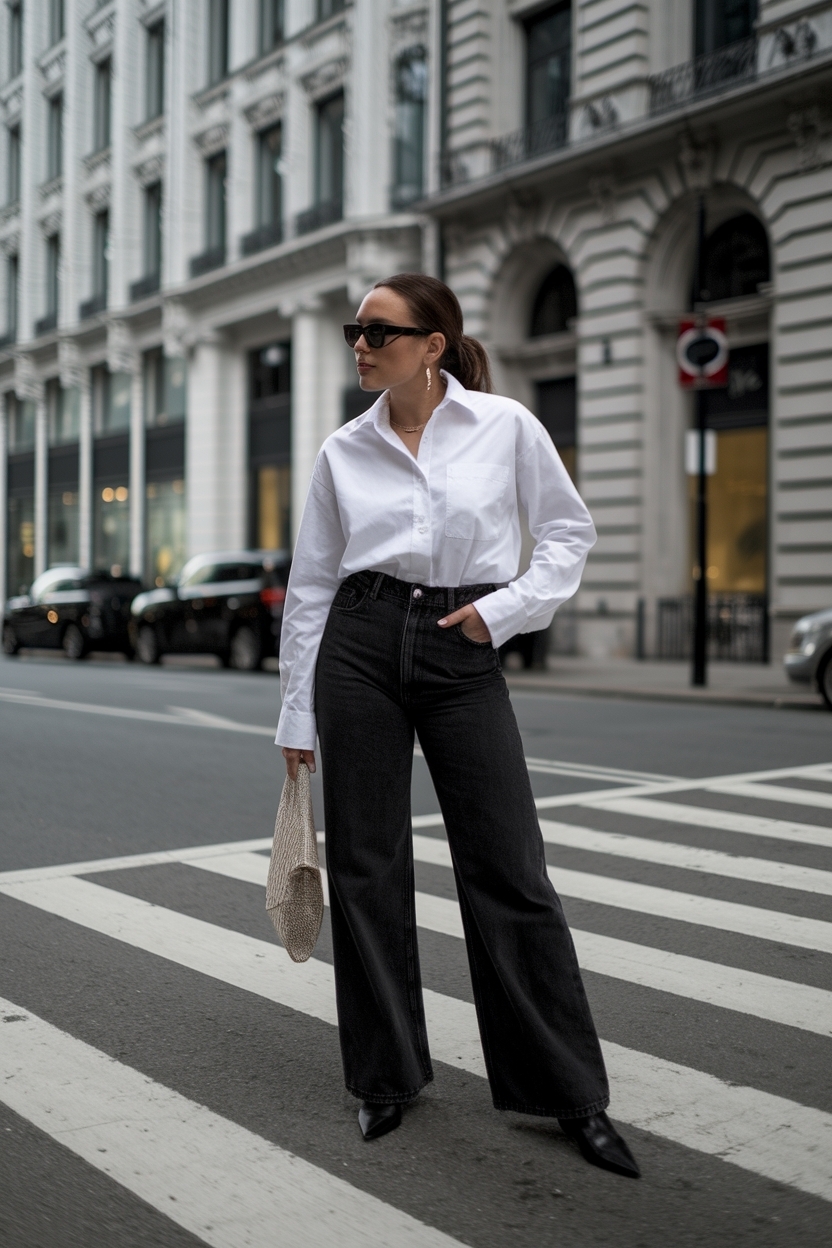 Black Jeans White Shirt Outfit: Style Tips to Shine outfit idea
