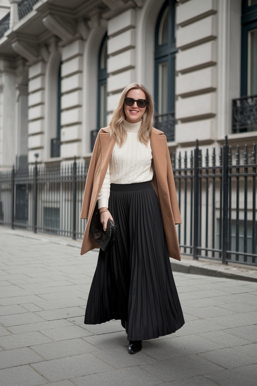 Trendy Black Maxi Skirt Outfit Ideas for Every Season outfit idea