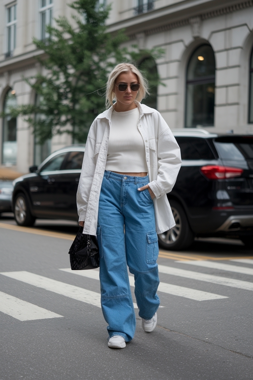 Blue Jean Cargo Pants Outfit: Perfect Combinations outfit idea