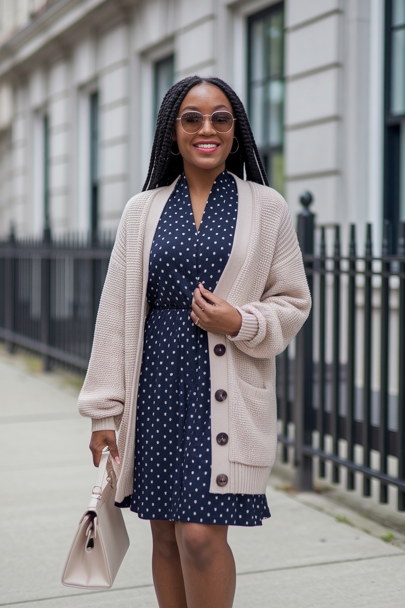 Cardigan and Dress Outfit Black Women: Perfect Pairing Tips outfit idea