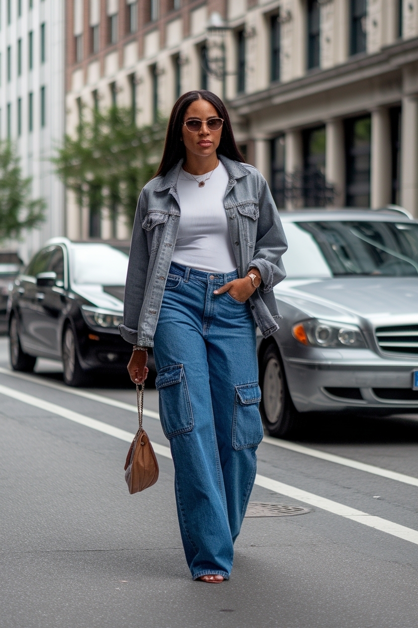 Cargo Jeans Outfit Black Women: Effortless and Trendy Options outfit idea