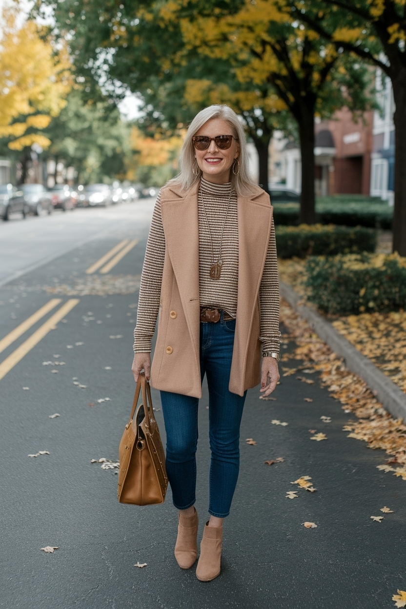 Fashionable Casual Fall Outfits for Women Over 40 outfit idea