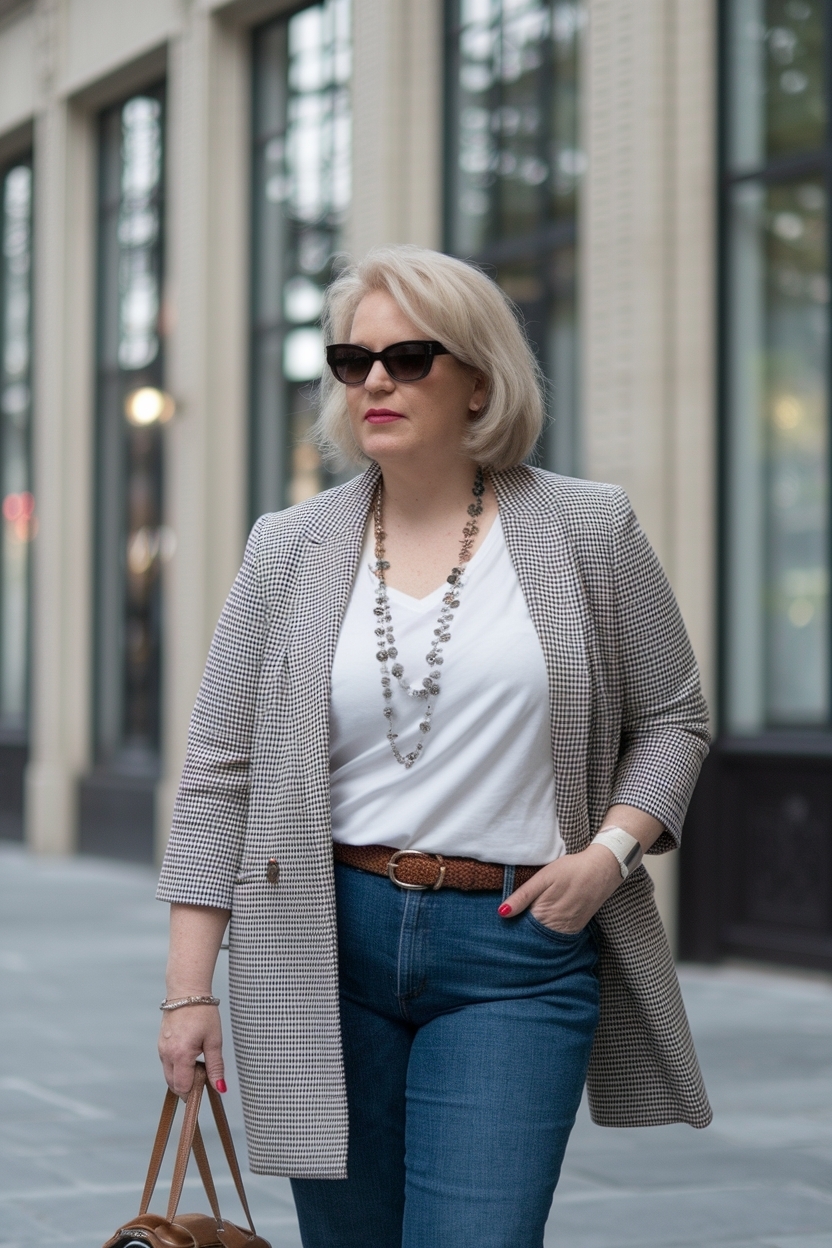 Stylish Casual Outfits for Large Women Over 50 This Season outfit idea