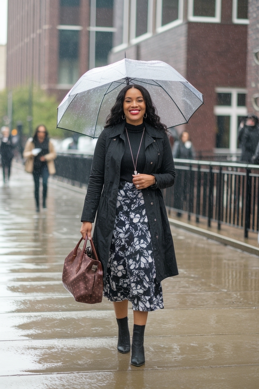 Church Outfit Black Women Rainy Day: Fashion Meets Function outfit idea