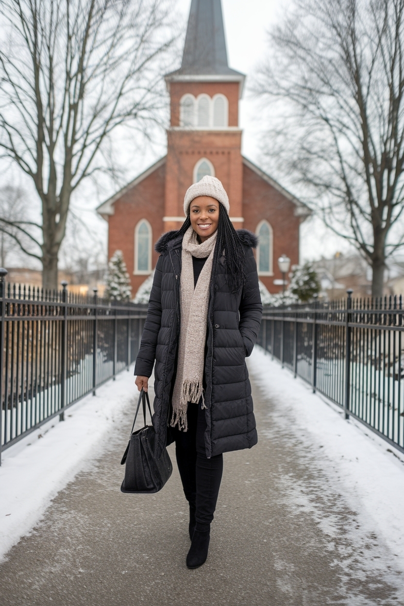 Church Outfit Black Women Winter: Elegant and Cozy Choices outfit idea