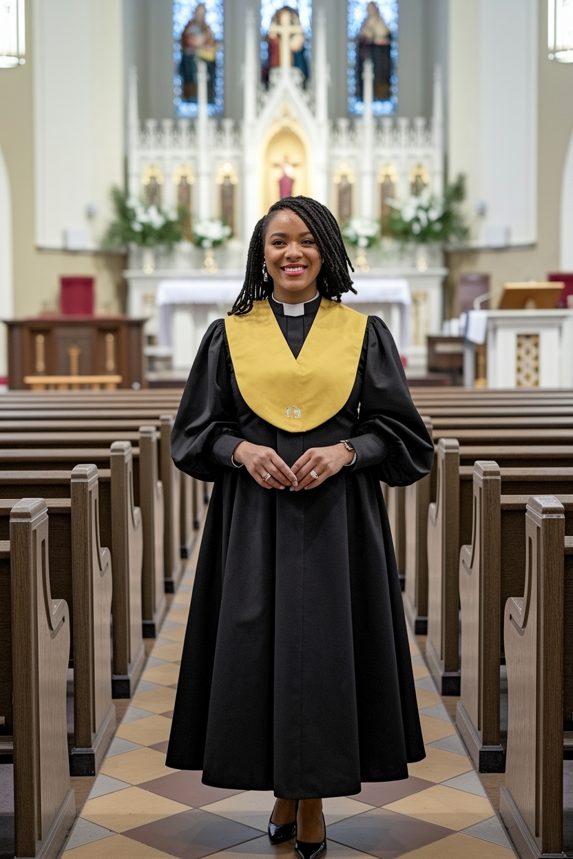 8. Brighten Your Day with Church Outfit Black Women Yellow outfit idea
