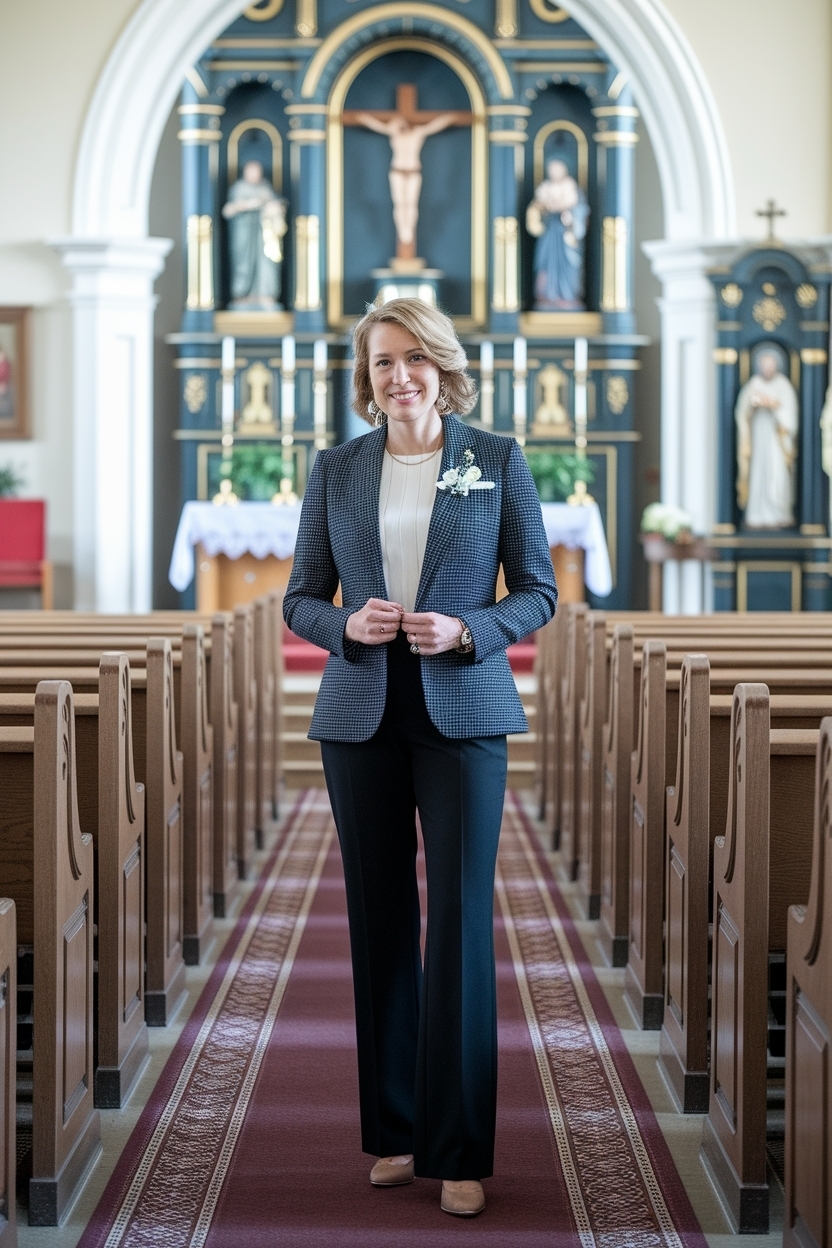 Comfort Meets Style: Church Outfit for Women Pants outfit idea