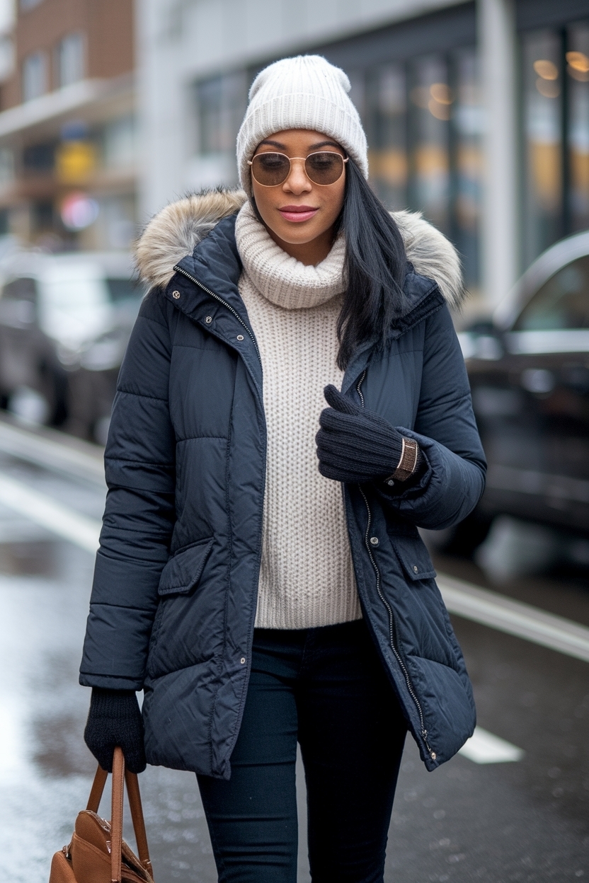 Cold Weather Outfits for Black Women in Winter outfit idea