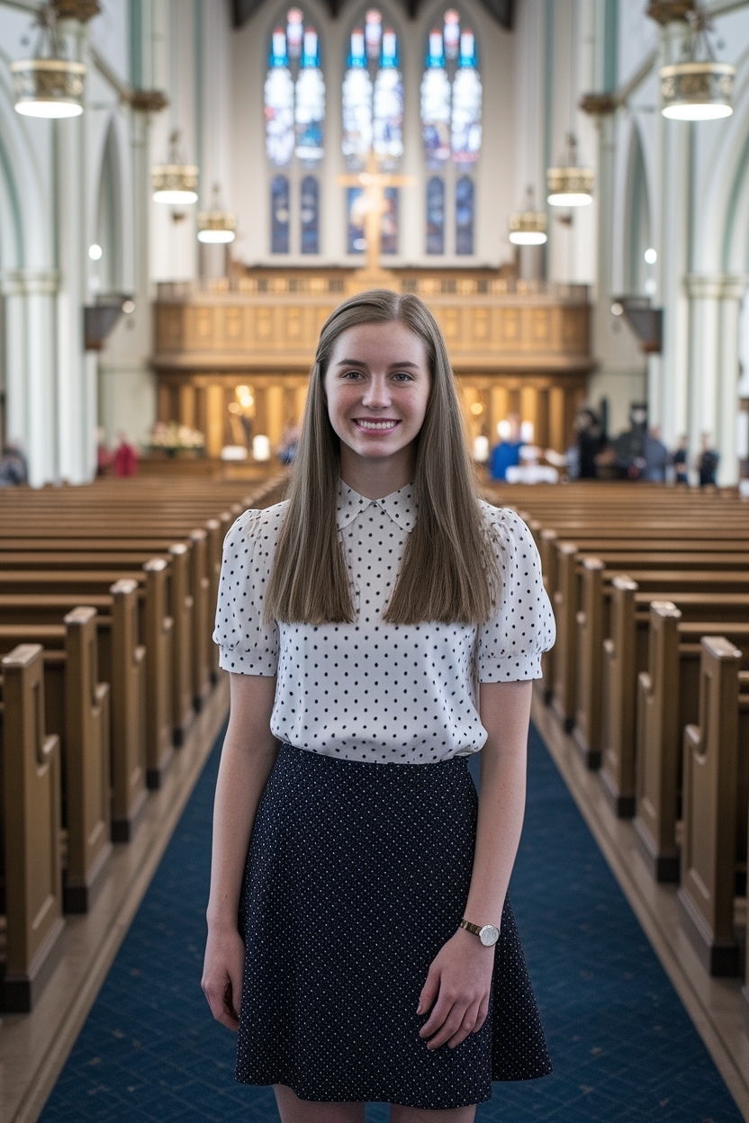 Cute Church Outfit for Young Women: Sweet and Stylish Looks outfit idea