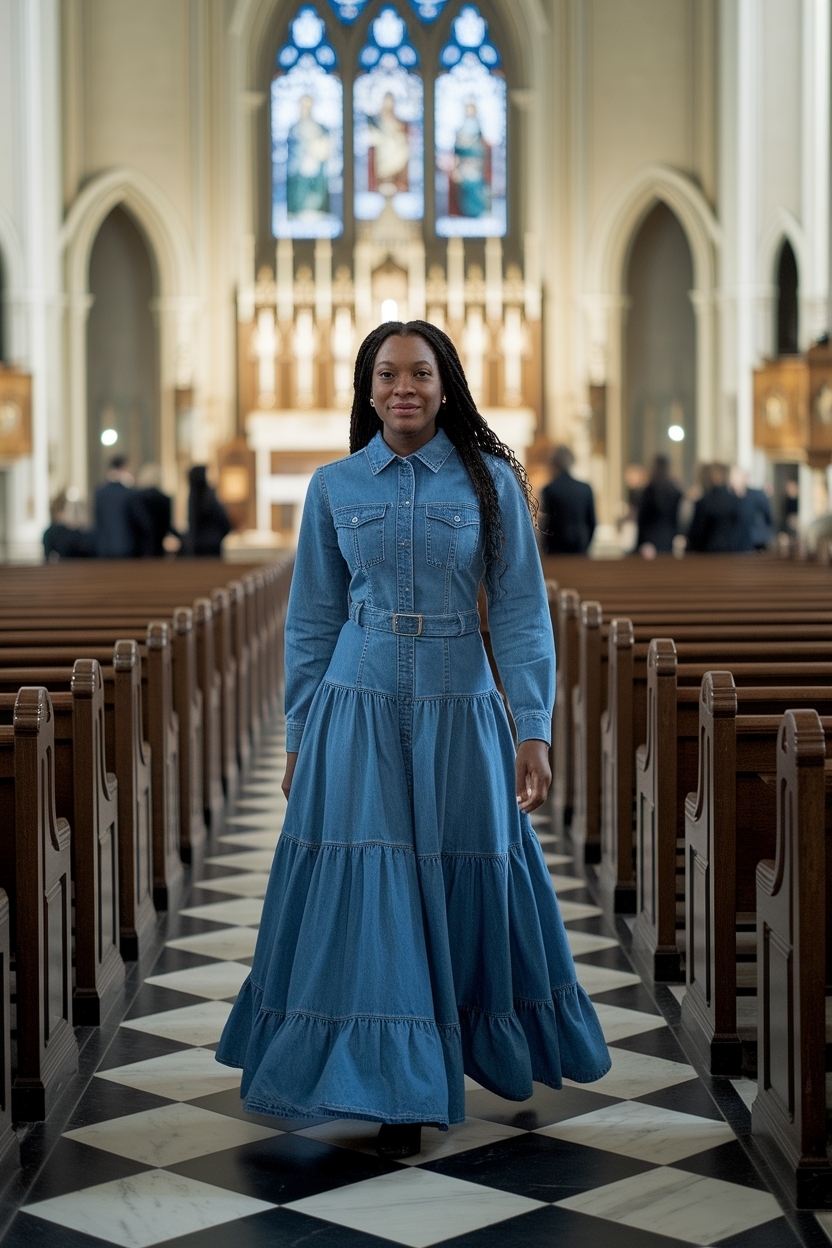 Denim Dress Outfit Black Women Church Styles You’ll Adore outfit idea