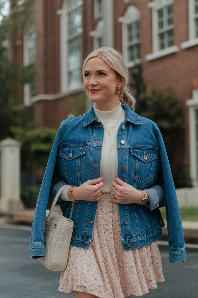 Denim Jacket Outfit Women for Church: Casual Chic Looks outfit idea