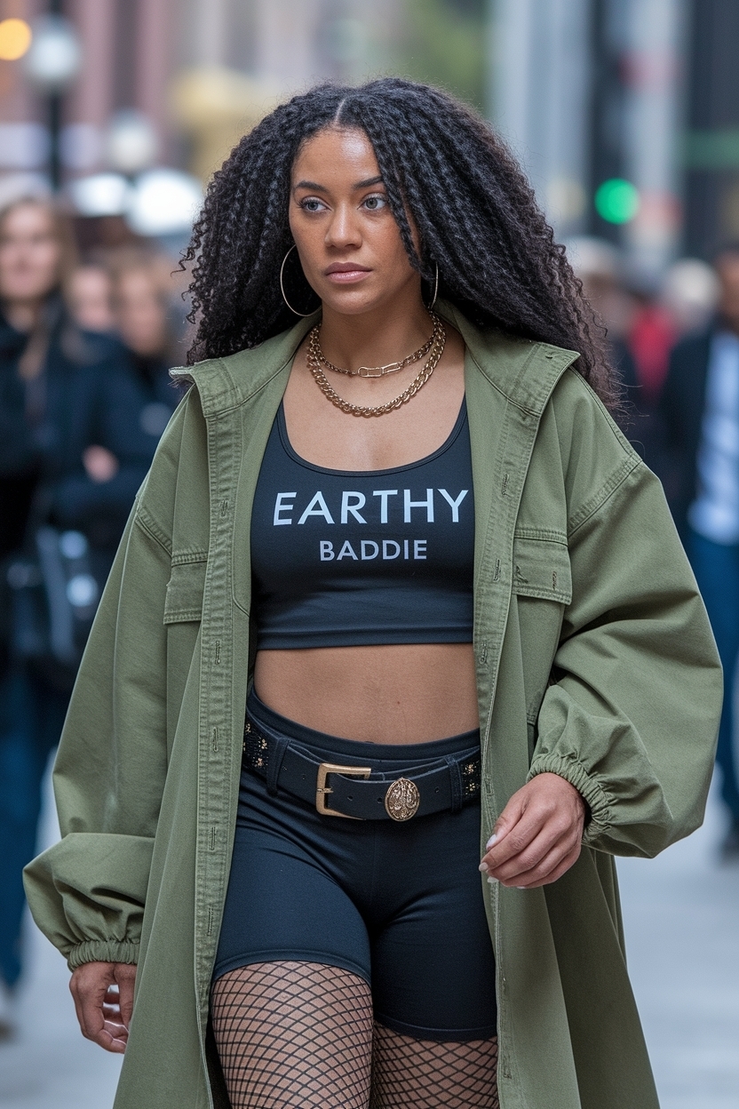 Earthy Baddie Outfits Black Women: Nature-Inspired Fashion outfit idea