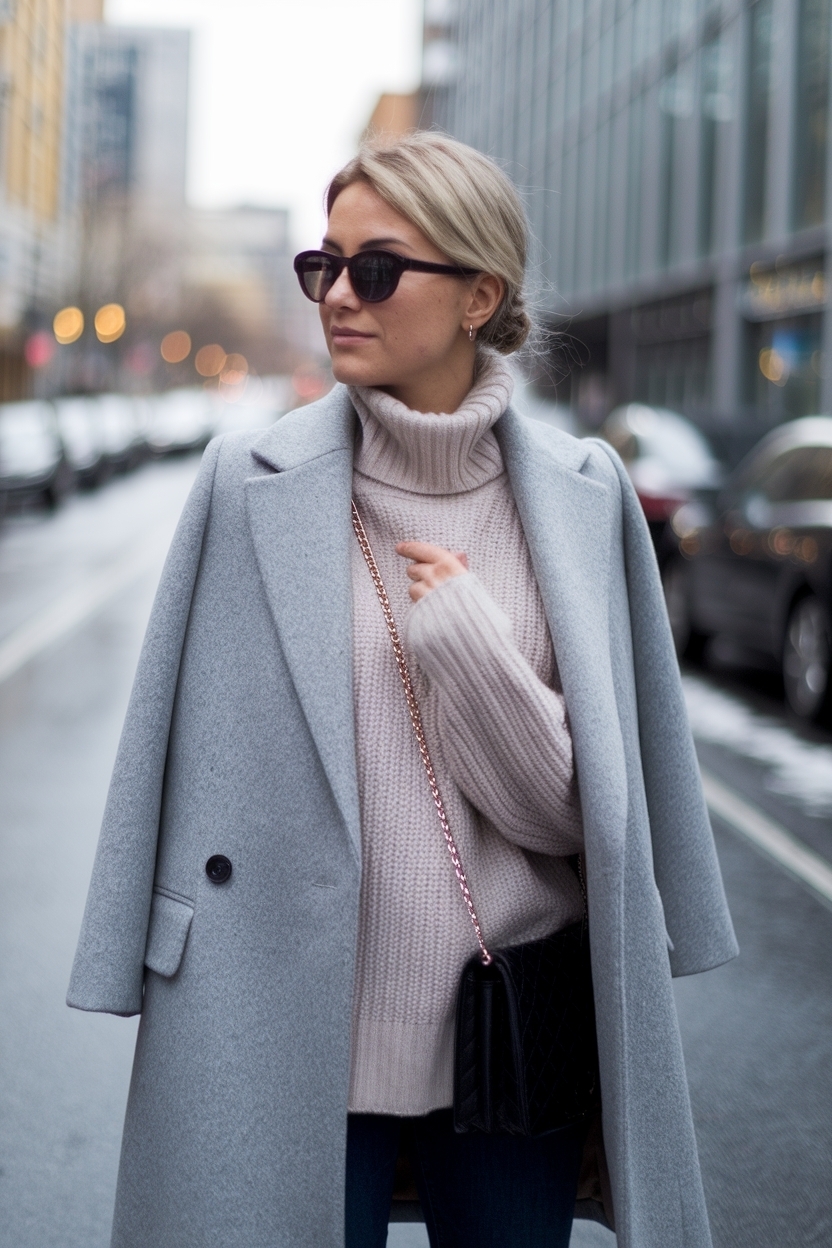 Gray Coat Outfit Winter Style for Chic Women outfit idea