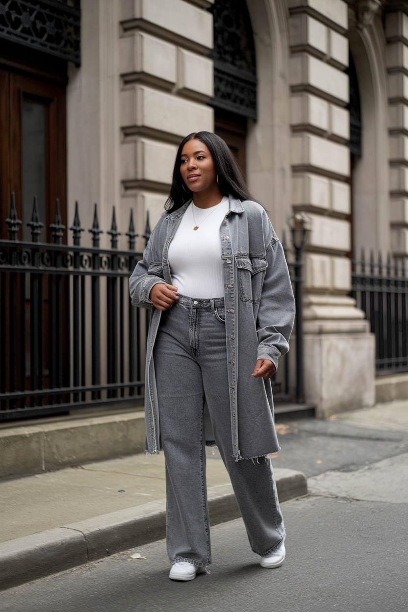 Casual Grey Jeans Outfit Black Women Can Wear Daily outfit idea
