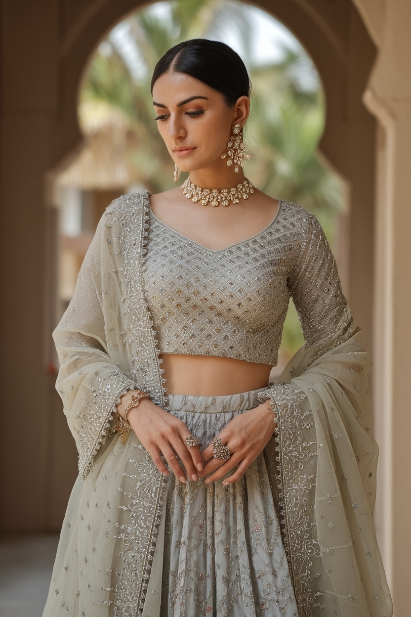 Indo Western Wedding Outfits Women: Fusion Fashion Ideas outfit idea