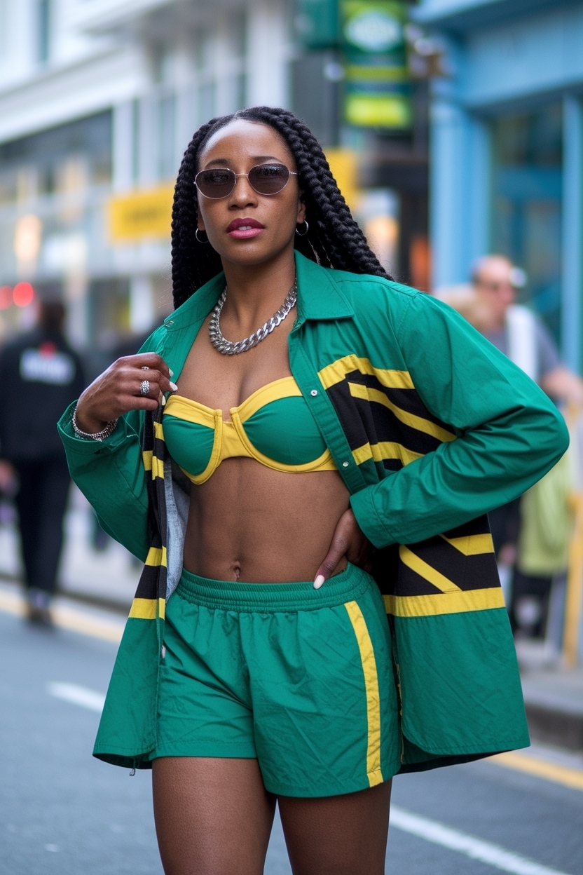 Jamaica Outfits Black Women Baddie: Tropical Elegance outfit idea