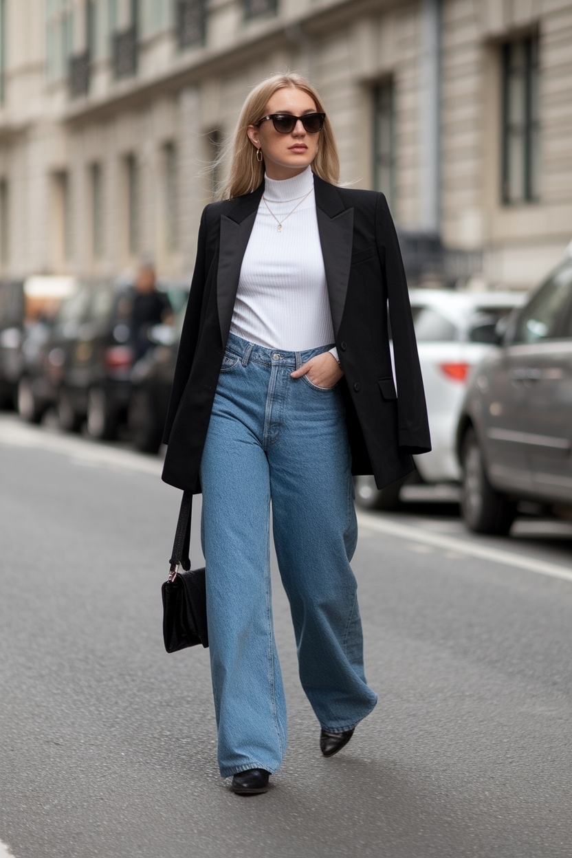 Casual Jeans and Black Blazer Outfit for Effortless Style outfit idea
