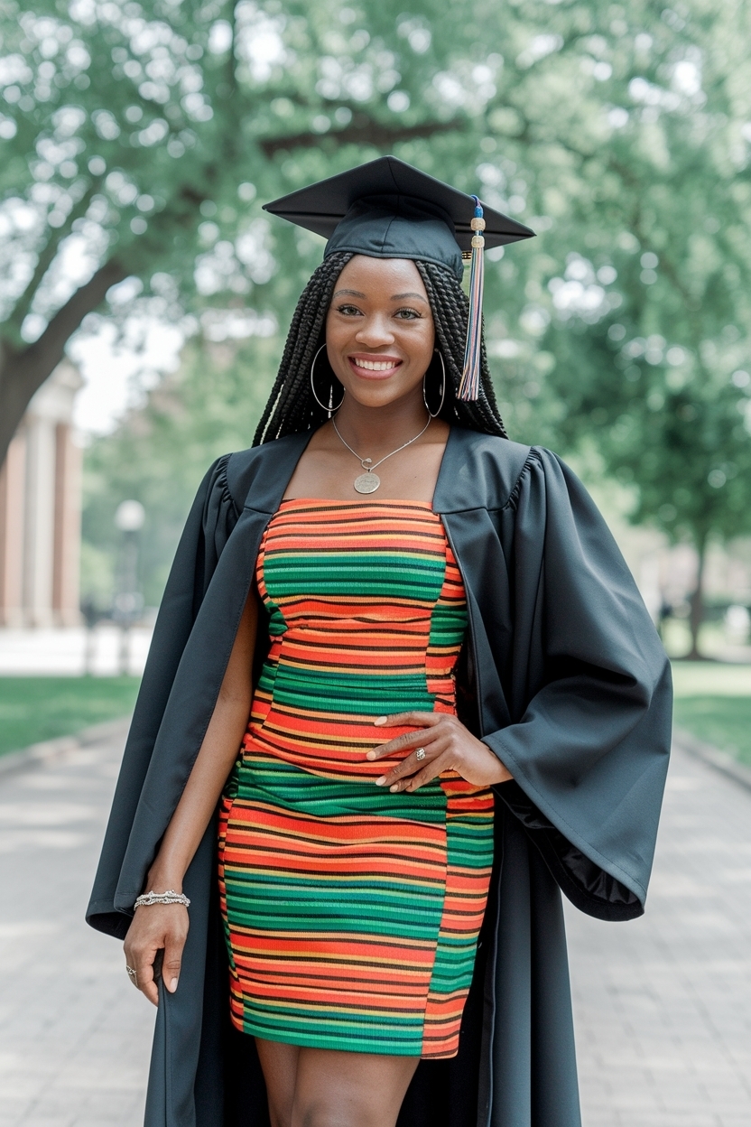 Kente Dress Styles for Graduation: Embrace Heritage outfit idea