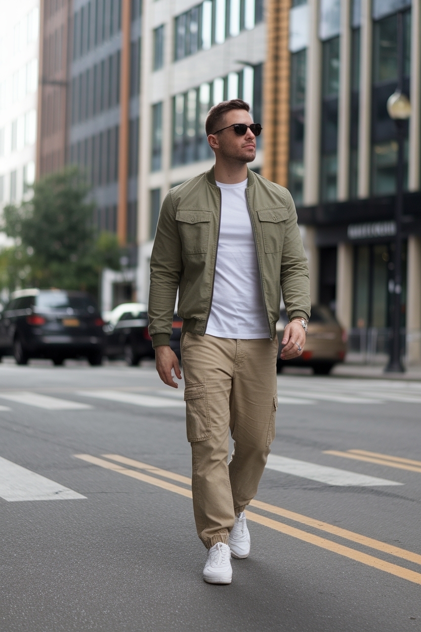 Khaki Cargo Pants Outfit Men: Timeless and Stylish Choices outfit idea