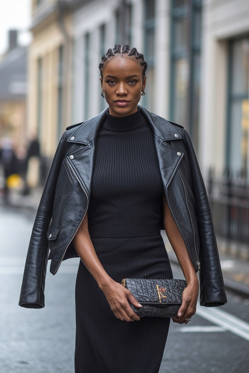 Leather Jacket Outfit Black Women: Embrace Your Style outfit idea