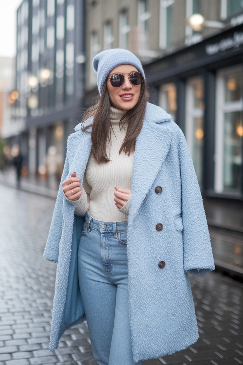 Light Blue Jeans Outfit Winter: Fresh and Fun Pairings outfit idea