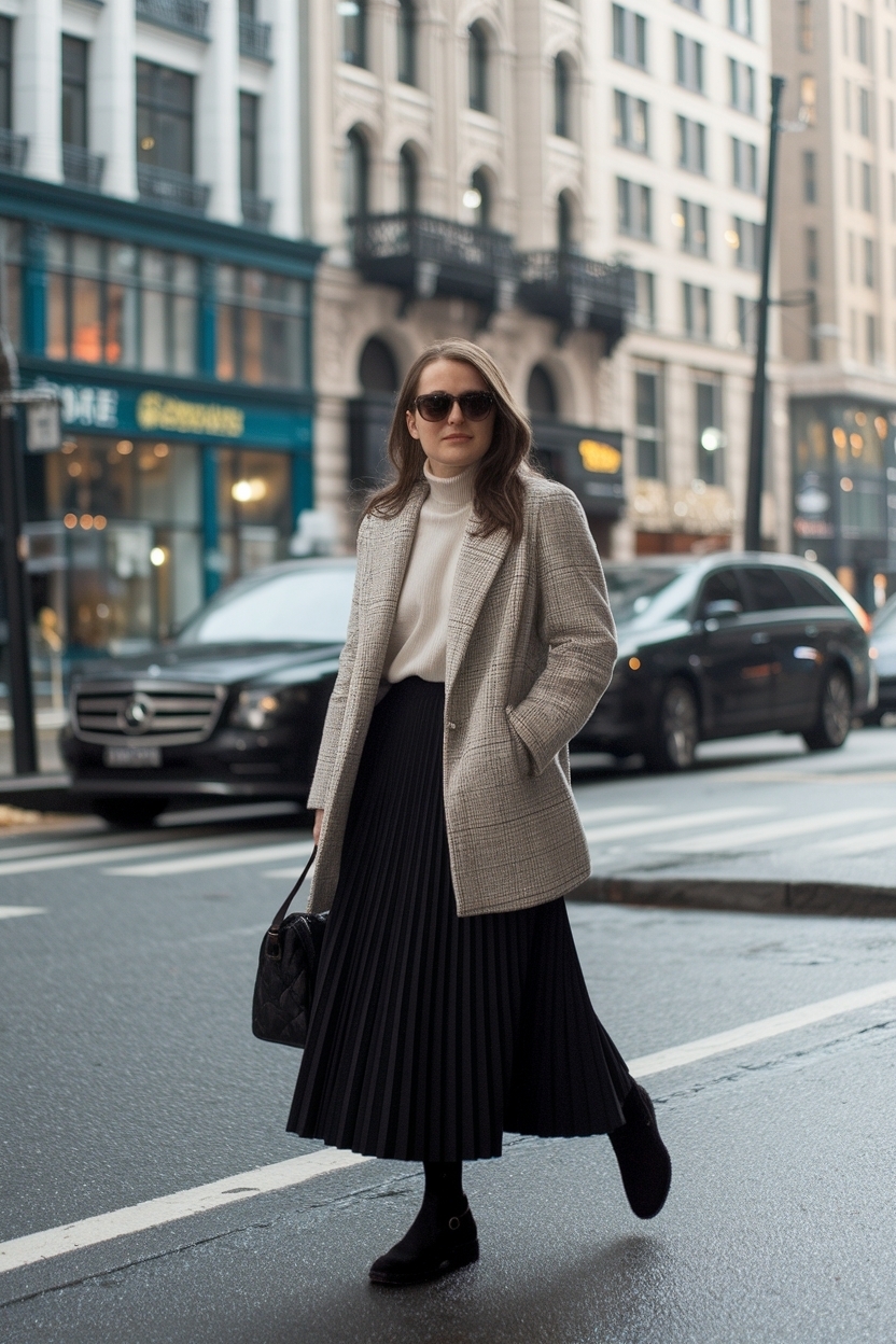 Long Black Skirt Winter Outfit Essentials outfit idea