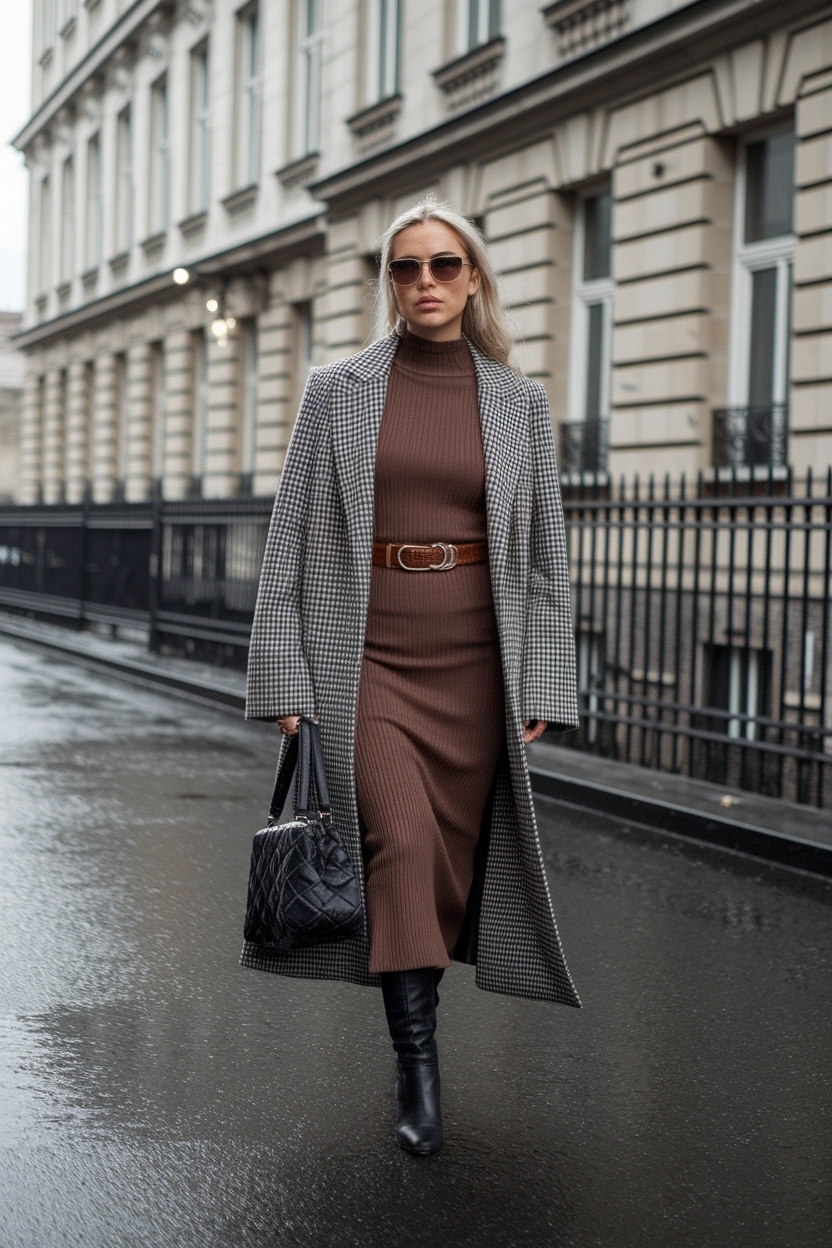 Long Bodycon Dress Outfit Winter: Glamorous Styling Tips outfit idea