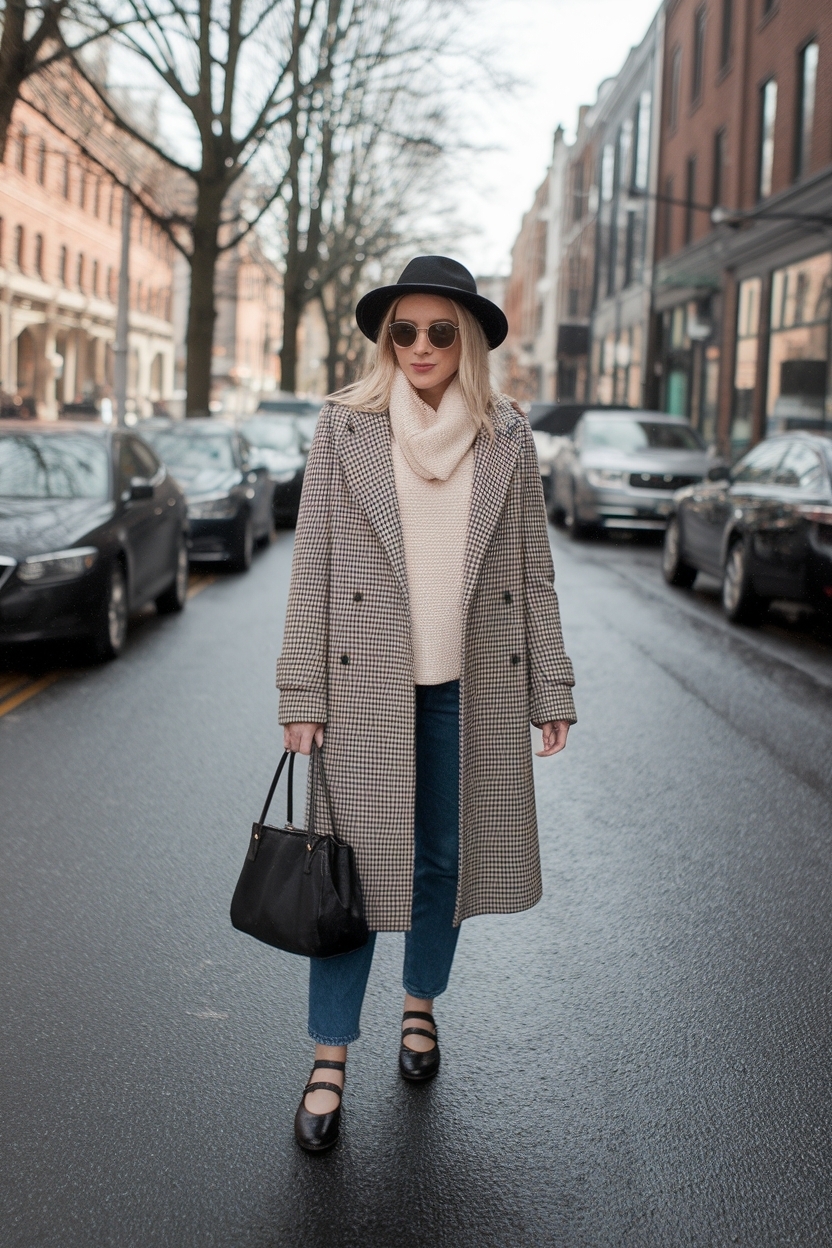 Mary Jane Shoes Outfit Winter for Vintage Vibes outfit idea