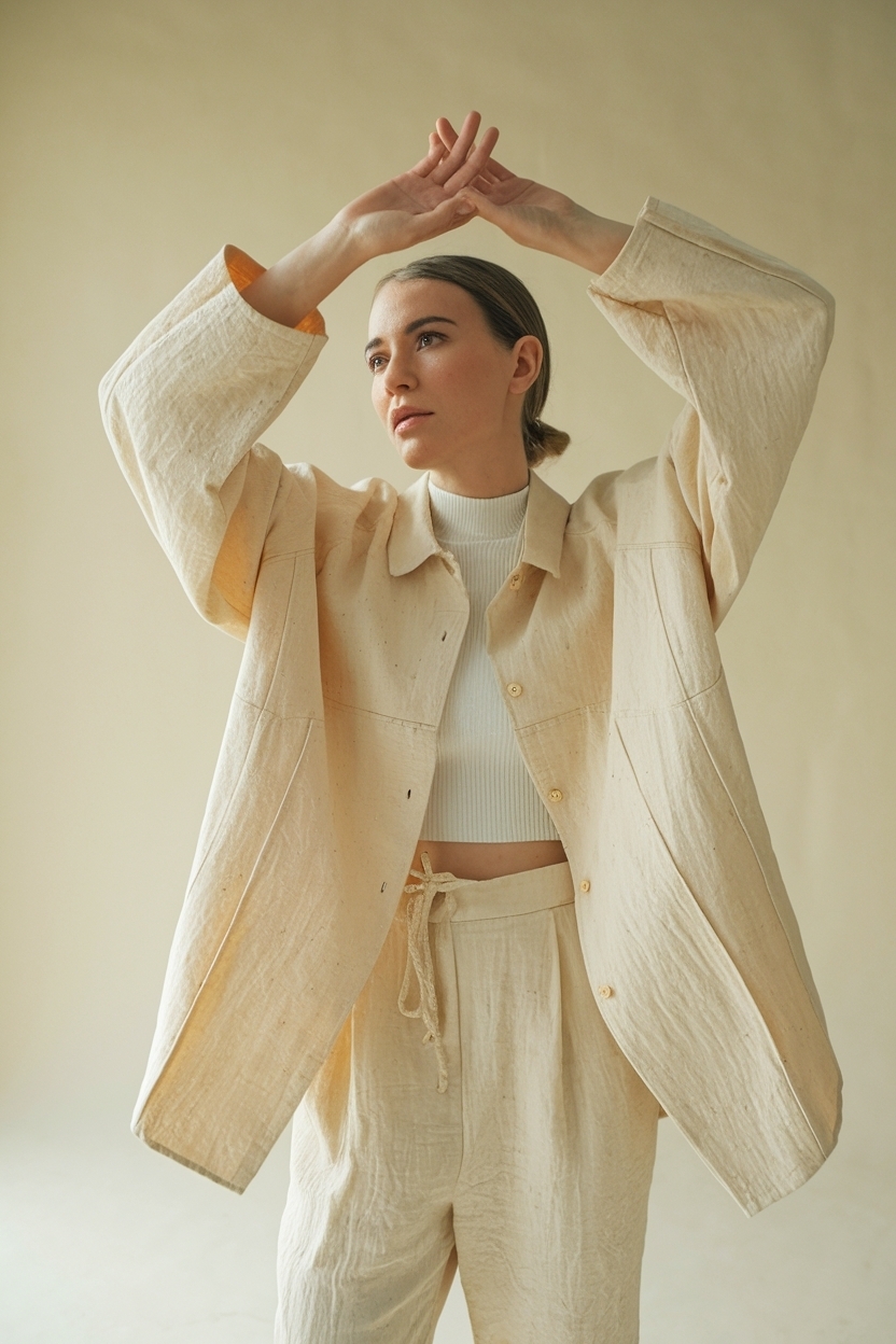 Model Wearing Minimalist You Need to Call for Inspiration outfit idea