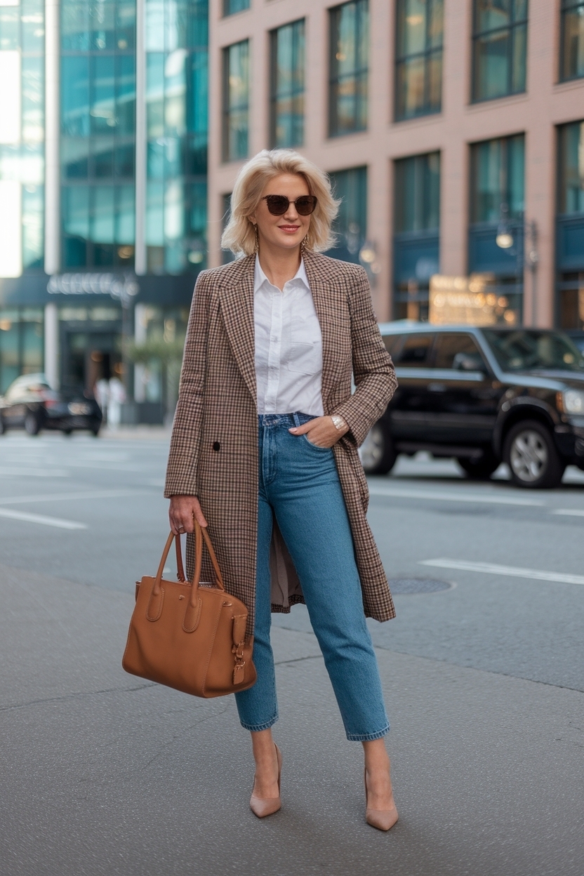 Mom Jeans Outfit for Women Over 40: Trendy and Timeless outfit idea