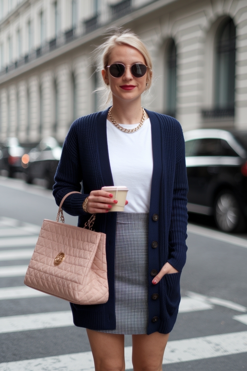 Navy Blue Cardigan Women Outfit: Timeless Wardrobe Staple outfit idea