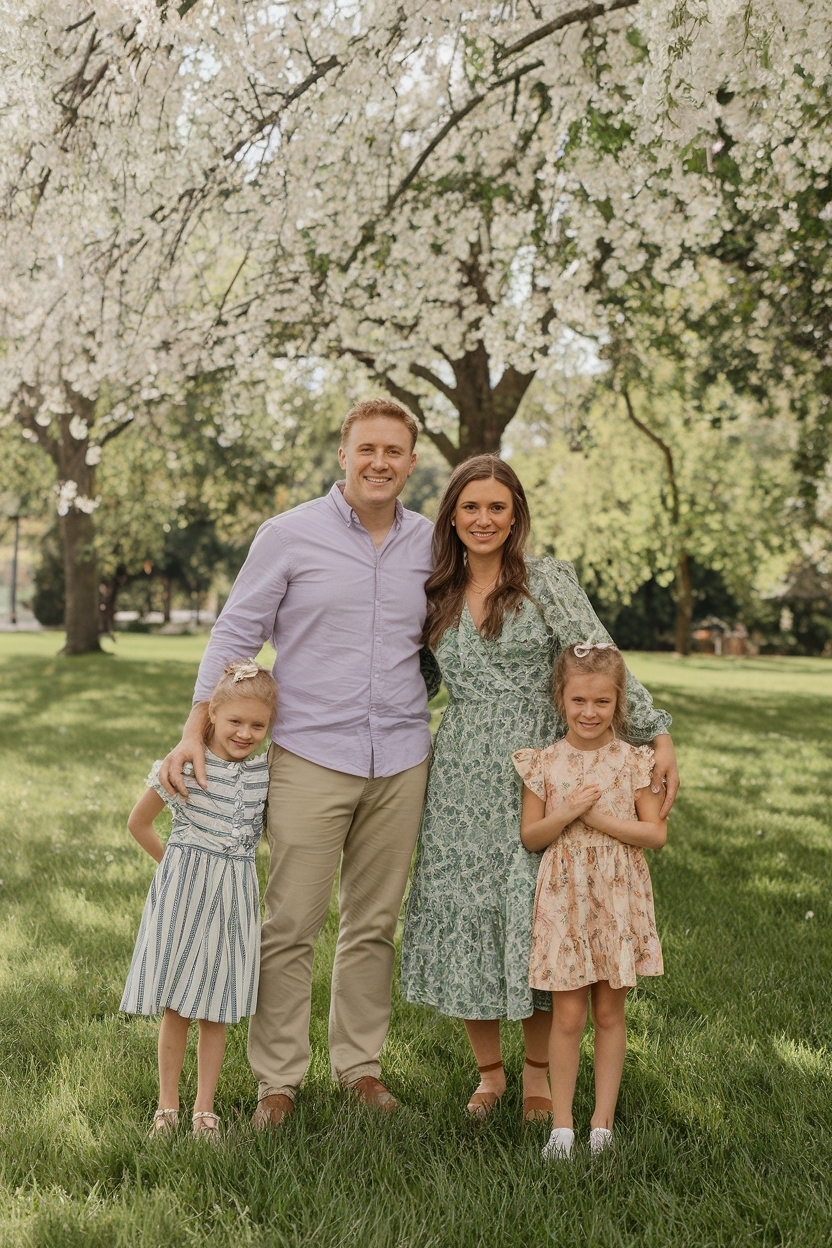 Outdoor Family Photo Outfits Spring for Memorable Shots outfit idea