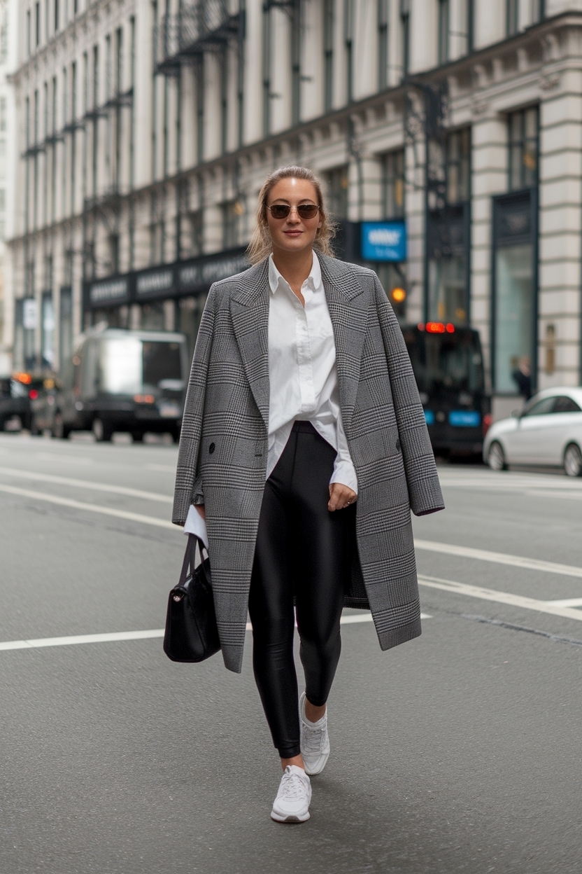 Chic Outfit Ideas with Black Leggings for Fall outfit idea